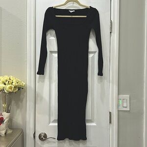 Black fitted dress